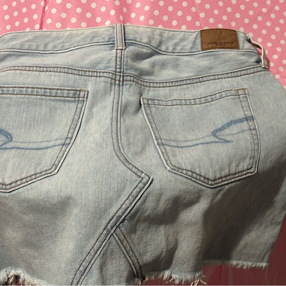 American Eagle Outfitters Blue Denim Jeans with Distressed Details